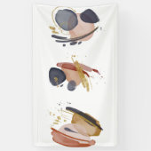 Abstracte aquarel elementen spandoek (Verticaal)