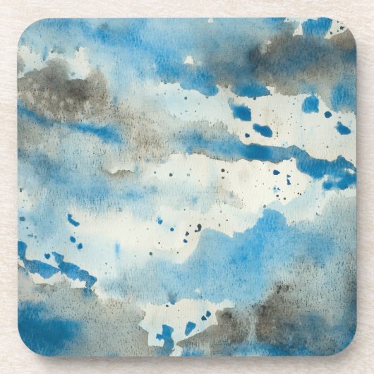 abstracte aquarel onderzetter (Voorkant)