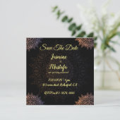 Abstracte Arabische Kunst Bruiloft Kaart (Staand voorkant)