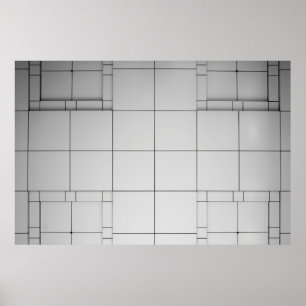 Abstracte architectuur hedendaags poster