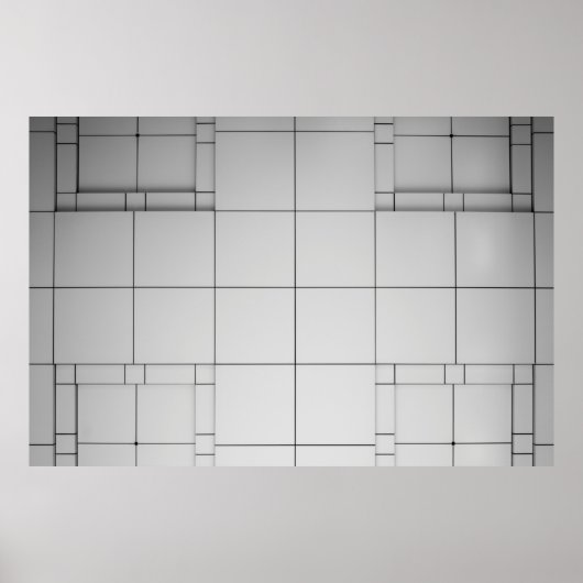 Abstracte architectuur hedendaags poster (Voorkant)