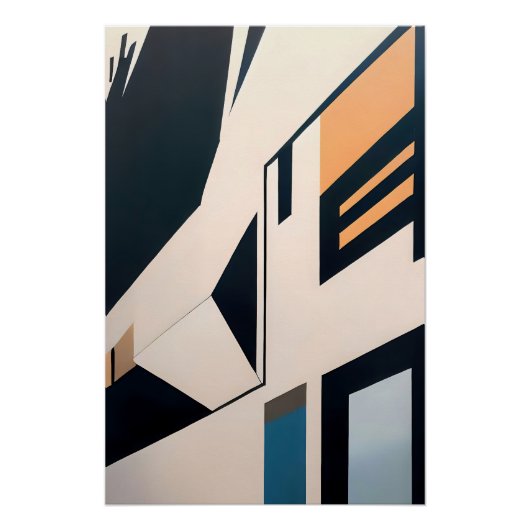 Abstracte architectuur perfect poster (Voorkant)