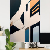 Abstracte architectuur poster (Thuiskantoor)