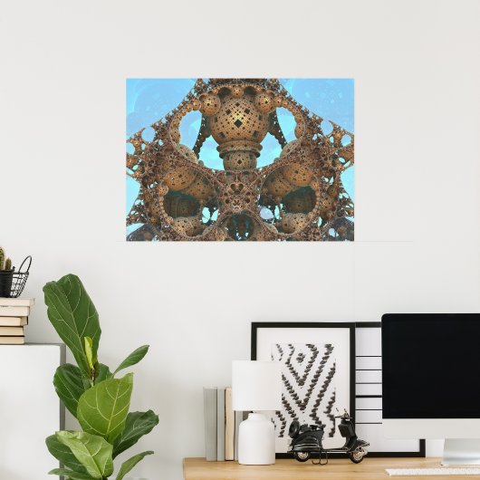 Abstracte architectuur poster (Thuiskantoor)