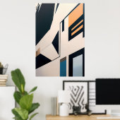 Abstracte architectuur poster (Thuiskantoor)