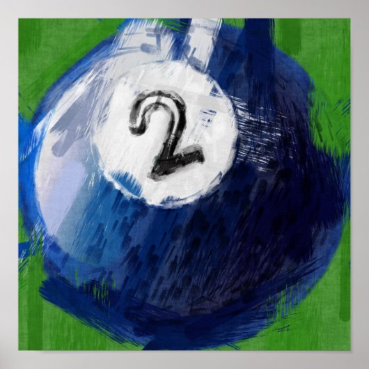 Abstracte Art. 2 Billiards Ball Poster (Voorkant)