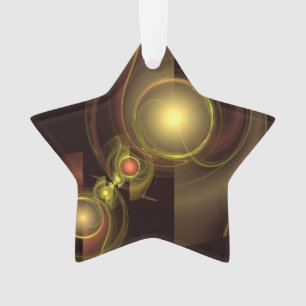 Abstracte Art Acrylic Star met intieme verbinding Ornament