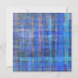 Abstracte Art Blue Invitation Card Kaart