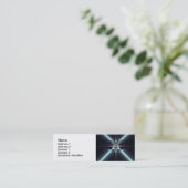 Abstracte Art Blue Star Mini Visitekaartje (Staand voorkant)