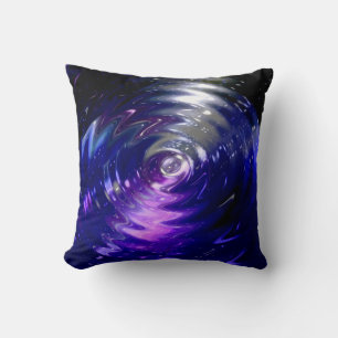 Abstracte Art Blue Wave Swirl Kussen