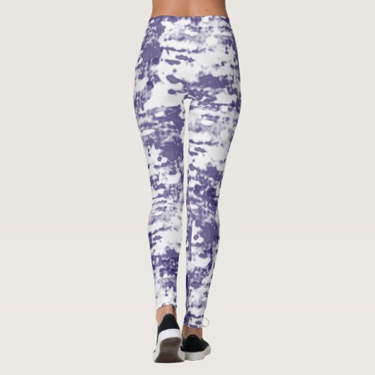 Abstracte Art Blue White Minimalism Leggings (Achterkant)