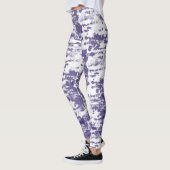 Abstracte Art Blue White Minimalism Leggings (Links)