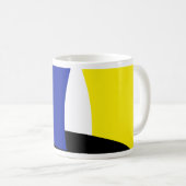 Abstracte Art Blue Yellow Koffiemok (Voorkant rechts)