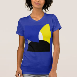 Abstracte Art Blue Yellow T-shirt