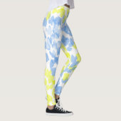 Abstracte Art Blue Yellow White Minimalism Leggings (Rechts)