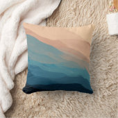 Abstracte Art Blush Pink en Blue Waterverf iPhone Kussen (Deken)