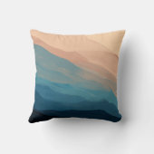 Abstracte Art Blush Pink en Blue Waterverf iPhone Kussen (Achterkant)