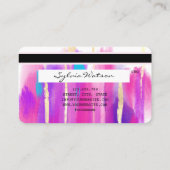 Abstracte Art Brush Boho-creditcard Visitekaartje (Achterkant)