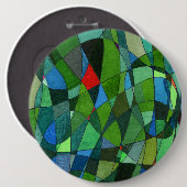 abstracte Art Button "Meest groenen" (Voorkant /achterkant)
