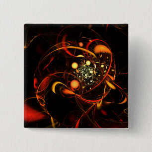 Abstracte Art Button met hartslag (vierkant)