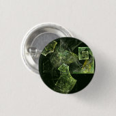Abstracte Art Button met verdraaide balans (rond) (Voorkant /achterkant)