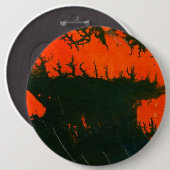 abstracte Art Button "Swamp Fire #2" (Voorkant /achterkant)
