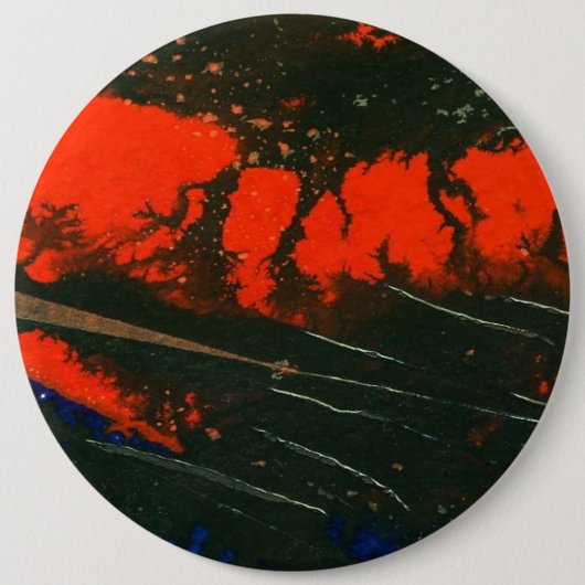 abstracte Art Button "Swamp Fire 5" (Voorkant)