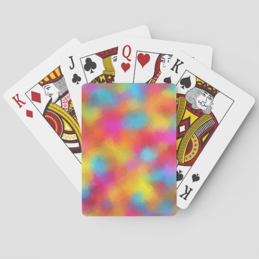 Abstracte Art Custom Elegant Sjabloon Kleurrijk Pokerkaarten (Achterkant)
