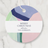 Abstracte Art Custom Photo Kerstfeestdag cadeau Bedankjes Labels (Voorkant)