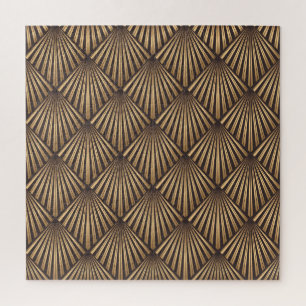 Abstracte art deco: gouden elegantie. legpuzzel