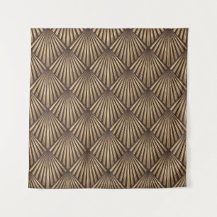Abstracte art deco: gouden elegantie. wandkleed