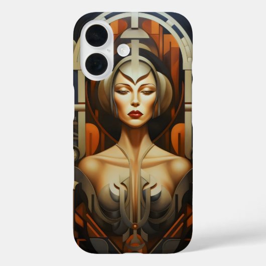 Abstracte art deco vrouw Case-Mate iPhone case (Achterkant)