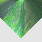 Abstracte Art Foxes Green Leaves Tissuepapier (Detail)