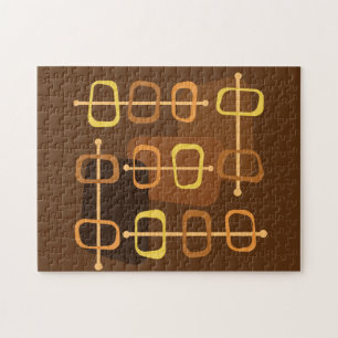abstracte Art Hollow Rocks Brown uit de jaren 1950 Legpuzzel