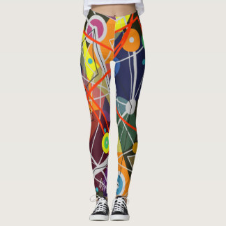 Abstracte Art Kandinsky Mid-Century Moderne Stijl  Leggings