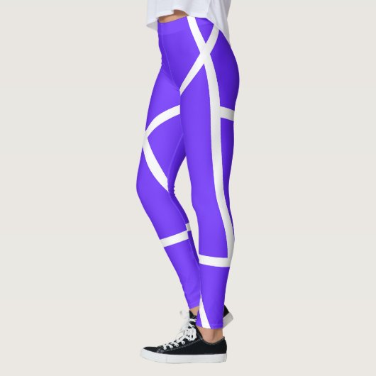 Abstracte Art Lavender Blue White Minimalism Leggings (Links)