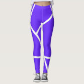 Abstracte Art Lavender Blue White Minimalism Leggings (Voorkant)