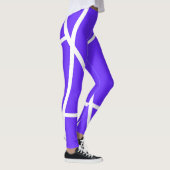Abstracte Art Lavender Blue White Minimalism Leggings (Rechts)