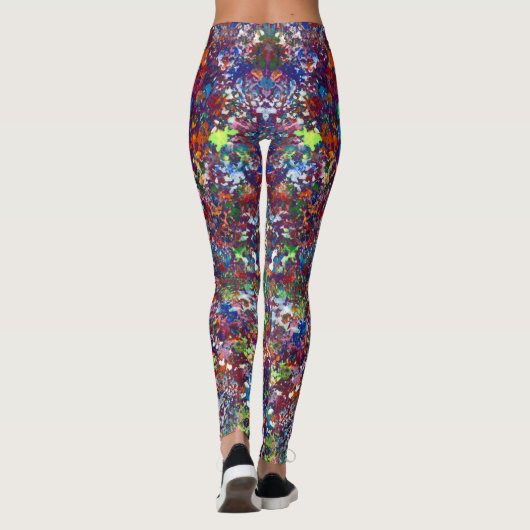 Abstracte art Leggings (Achterkant)