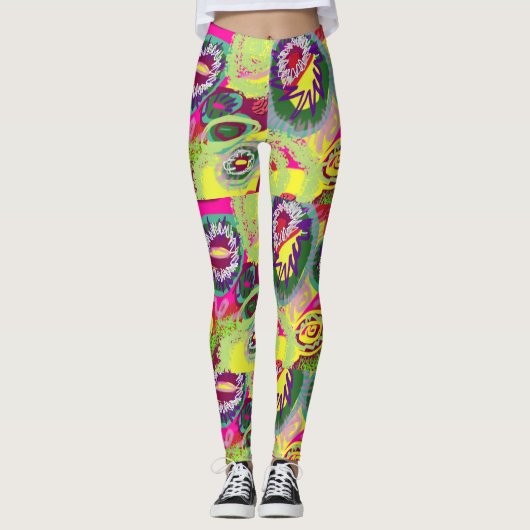 Abstracte art Leggings (Voorkant)