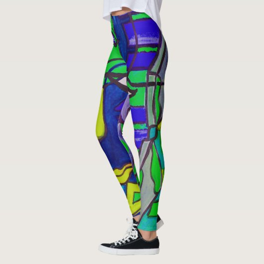 Abstracte art Leggings (Links)