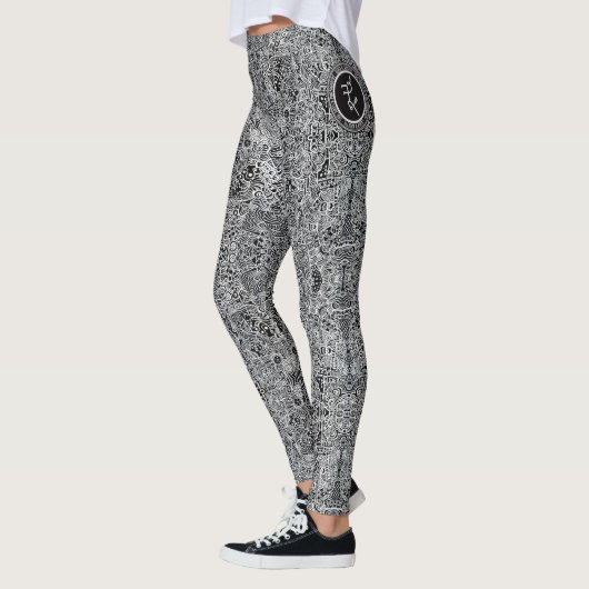 Abstracte Art Leggings van D. R. Audette (Links)