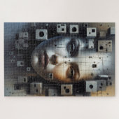 Abstracte Art Matrix Meisje puzzel (Horizontaal)