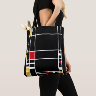 Abstracte Art Mondrian "Trafalgar Square" negatief Draagtas