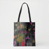 Abstracte Art Noir Black Pink en Gold Draagtas (Voorkant)