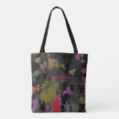 Abstracte Art Noir Black Pink en Gold Draagtas (Achterkant)