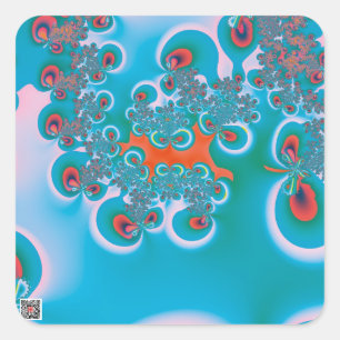 Abstracte Art Spring Garden Vierkante Sticker