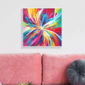 Abstracte Art Stretched Canvas Print (Insitu (Woonkamer))