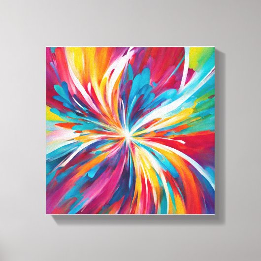Abstracte Art Stretched Canvas Print (Voorkant)
