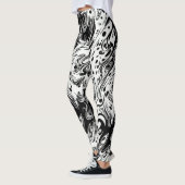 Abstracte Art Swilring Liquid Polka Dots Leggings (Links)
